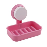 Wall Mount Suction Cup Type Soap Box ABS Self Draining Removable Soap Dish