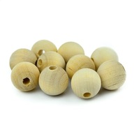Koraliki kulki drewniane korale kule surowe decoupage 10mm 10szt