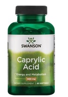 Swanson Kyselina kaprylová 600mg 60kaps CAPRYLIC ACID