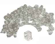 LEGO Klocek 25szt Brick wypustka łacznik 1x1 Trans clear Przeźroczysty 4070