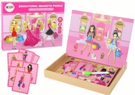 Sada edukačných magnetických puzzle s motívom Barbie