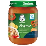 Gerber Organic Príkrm Sladké zemiaky so zeleninou a kuracím mäsom 10m 190 g