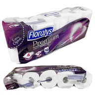 PAPIER TOALETOWY FLORALYS 10 ROLEK 4 WARSTWOWY PREMIUM 160 LISTKÓW NA ROLCE