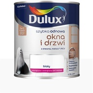 Dulux farba na drevo PVC kov Rýchla obnova okien a dverí biela 0,75L