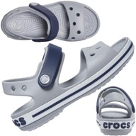 CROCS SANDAŁY DZIECIĘCE KLAPKI CROCBAND SANDAŁKI KROKS NA RZEPY r. 28-29