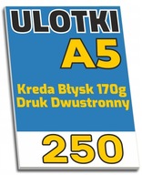 ULOTKI dwustronne A5 KREDA Błysk 170g - 250 sztuk