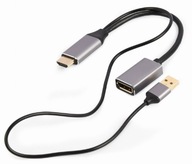 GEMBIRD Adapter HDMI do DP 4K 60Hz USB-A powered