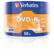 Płyty DVD-R 4,7 GB Verbatim AZO x16 cake 50 120min