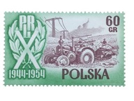 POLSKA Fi 752 I ** 1954 10-lecie PRL rolnictwo