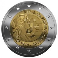 2 euro 2010 100. výročie Portugalskej republiky Veľmi krásne (VF)okolnosti
