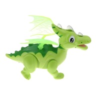 Elektryczny dinozaur z kreskówek / dźwięki i światła, zielony prezent dla malucha