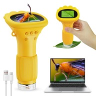 DIGITÁLNÍ MIKROSKOP 1000X PRO DĚTI S 8 LED DIODAMI PRO POČÍTAČ, VZDĚLÁVACÍ SADA