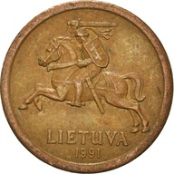 Moneta, Litwa, 10 Centu, 1991