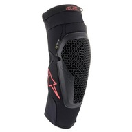 chrániče kolien BIONIC FLEX, ALPINESTARS (čierna/červená, pár, veľ. L/XL)