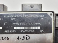 computer control unit of the engine PEUGEOT 206 1.9D 9639587680 9640899880