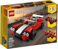 LEGO CREATOR 3W1 - SAMOCHÓD SPORTOWY + HOT ROD + SAMOLOT - 31100