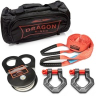 Csörlő szett Dragon Winch 8T fa heveder 2 heveder 3/4 táska