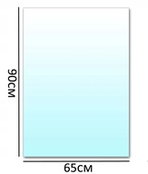 PODSTAWA SZKLANA POD PIEC KOMINEK SZKŁO 90x65