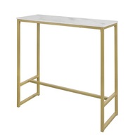 SoBuy FSB34-G Barový stôl so zlatým kovovým rámom Vysoký stôl Kuchynský stôl