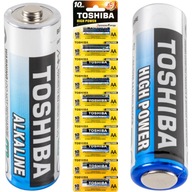 Alkalické tužkové batérie AA LR6 10 ks TOSHIBA 1,5V HIGH POWER +45%