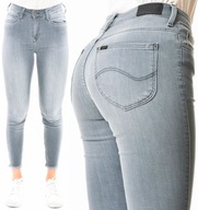 LEE spodnie GREY skinny SCARLETT HIGH W24 L31