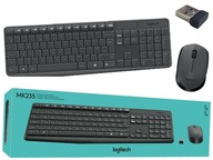 ZESTAW bezprzewodowa odporna na zalania klawiatura i myszka Logitech MK235