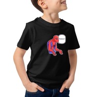 Detské tričko čierne SPIDERMAN Vzory - 122