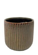 Doniczka osłonka ceramiczna odcienie złotego 17cm