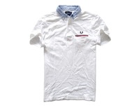 FRED PERRY WOVEN OXFORD BUTTON COLLAR Slim Fit Męska Koszulka Polo M