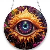 Dekorácia dekorácia VITRÁŽ OBOJSTRANNÁ Závesná DOMÁCA Akrylové Krásne Oko XL