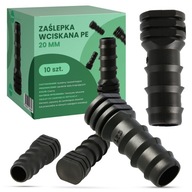10 x ZASLEPKA PE 20 STLAČENÁ ZÁSTRČKA ZÁTKA HADICA RÚRKY KVAPKAJÚ C5