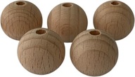 Korálky drevené guličky BUK remeslá 10mm 10ks