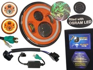 Lampa DRL LED čipy OSRAM 7 reflektor oranžová