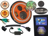 lampa DRL LED chipy OSRAM 7 reflektor pomarańczowy