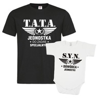 Dla Taty i Synka koszulka TATA body SYN Dzień Ojca zestaw komplet prezent