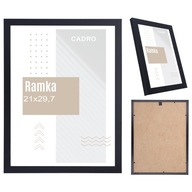 Ramka A4 ramki na zdjęcia 21x30 czarna foto rama MDF do zdjęć 30x21 CADRO