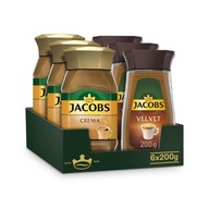 Jacobs Crema 3x 200g + Jacobs Velvet 3x 200g