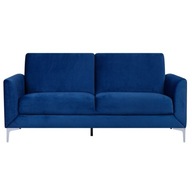 Sofa 3-osobowa Welurowa Niebieska Fenes !
