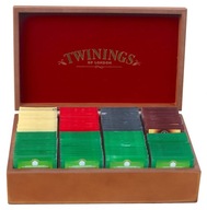 Twinings 120 herbat w drewnianej skrzynce 8 smaków