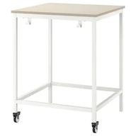 IKEA TROTTEN Stôl béžový biely 80x80 cm