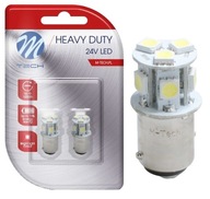 2x Żarówka P21/5W LED BAY15d 24V 8xSMD5050 biała