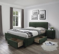Łóżko MODENA 3 160 Zielone Szuflady HALMAR - wygodne i praktyczne