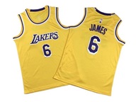 Strój koszykarski nr č. 6 LeBron James Lakers Jersey, 140-152