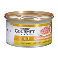 Purina Gourmet Gold Sauce Delights vlhké krmivo pre mačky s kuracím mäsom 85g