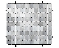 Panel Dekoracyjny Srebrny Czarne Tło Ścianka 30 x 30 cm 100 kwadratów