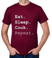 koszulka EAT SLEEP COOK REPEAT prezent