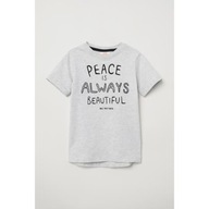H&M t-shirt koszulka PEACE 110-116 cm 4-6 lat