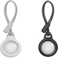 2x ЧОХОЛ ДЛЯ AIRTAG APPLE 2021 З КІЛЬЦЕМ БРЕЛЮК БІЛИЙ ЧОРНИЙ
