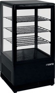 Chladiaca vitrína štvorcová Saro, model SC 70, nastaviteľná, čierna