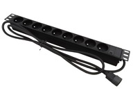 Listwa zasilająca 9 gniazd rack 19" 1U wtyk C14 ALANTEC